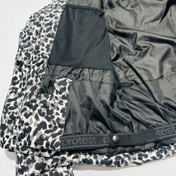 Protest Dante Puffer Ski Snow Jacket Black White Coat Size S NWOT - Picture 9 of 16